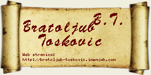 Bratoljub Tošković vizit kartica